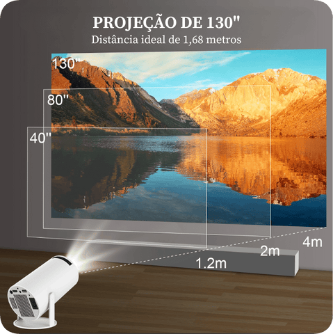 Projetor Portátil 4K CinemaX: Experiência Cinematográfica de Alta Definição em Qualquer Lugar