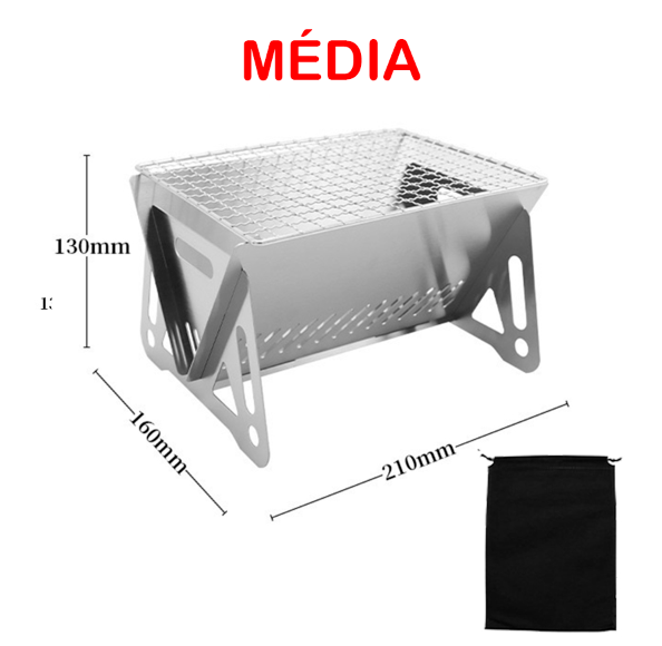 Churrasqueira Portátil InoxGrill [AÇO INOXIDÁVEL]