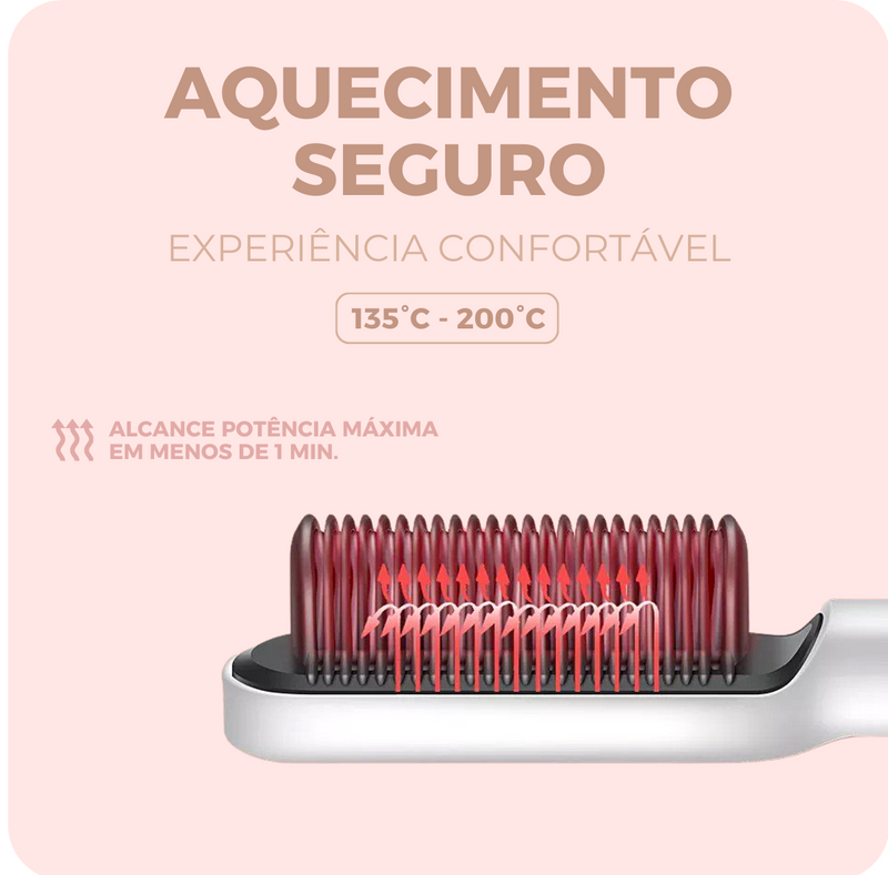 Escova Alisadora Lady Hair - Cabelos Lisos na hora